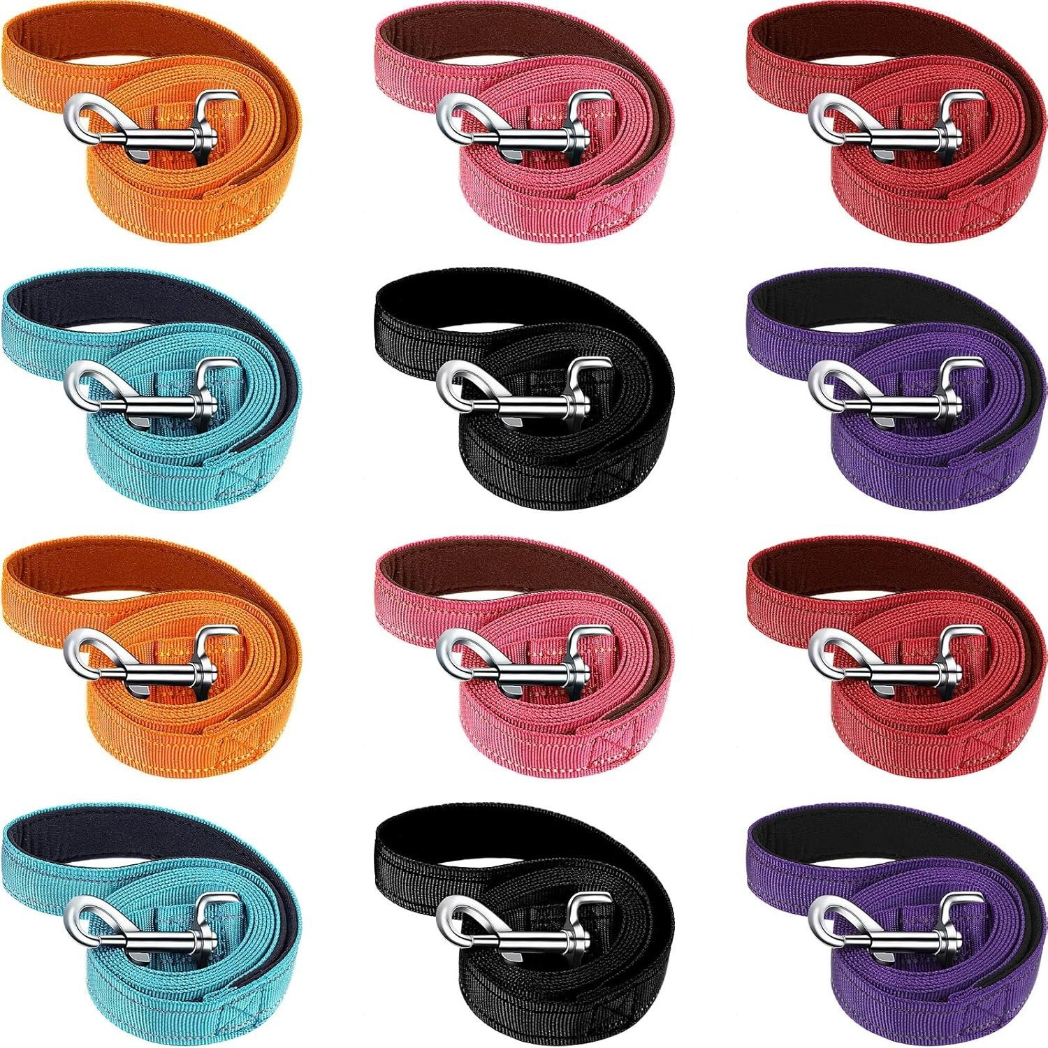 SITABI Professional-Grade 6-Color Dog Leash Bulk Pack: Unbreakable Control for Shelters, Breeders & Active Handlers