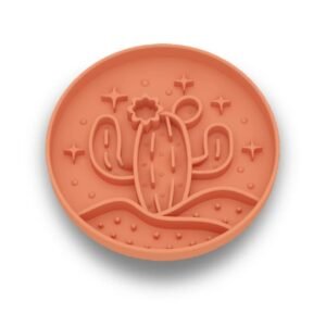 SITABI Silicone Slow Feeder Dog Bowl – Cactus Pattern Anti-Gulp Maze Design, Fun Interactive Puzzle Mat for Boredom Relief, Healthy Eating Aid for Small Medium Large Dogs & Cats (Beige, Green, Camo, Orange) – Nonslip & Dishwasher Safe